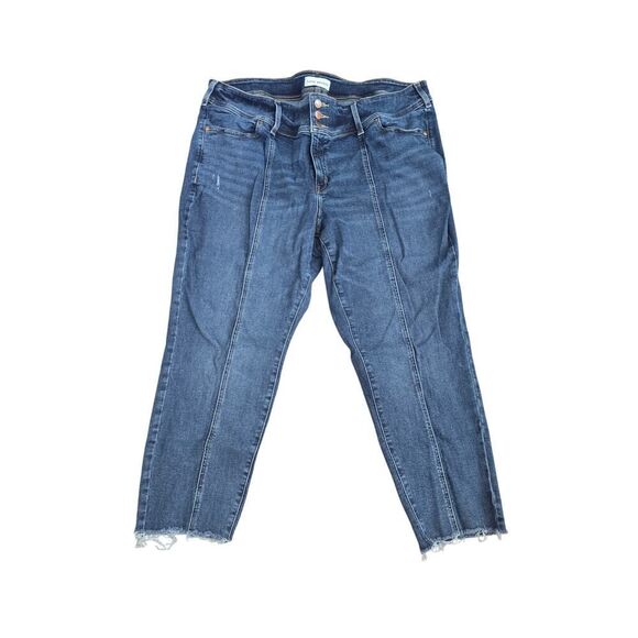 Lane Bryant Plus Size 22 Skinny Jeans – Raw Hem, Stretch Denim, High Rise - Picture 1 of 8
